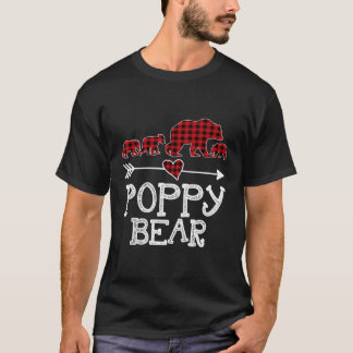 ポッピーベアークリスマスパジャマレッドプリドバッファローファミ Tシャツ
