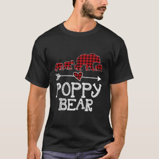 ポッピーベアークリスマスパジャマレッドプリドバッファローファミ Tシャツ
