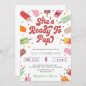 ポップが楽しみなパプシクルベイビーシャワー 招待状 (正面/裏面)