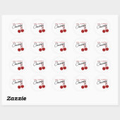 ポップさくらんぼシール ラウンドシール (シート)