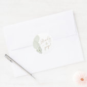 ポップする準備ができたセージグリーンの風船 ツインベイビーシャワー ラウンドシール (封筒)