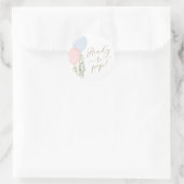 ポップする準備ができたバルーン ツイン ベビー シャワー ラウンドシール (バッグ)