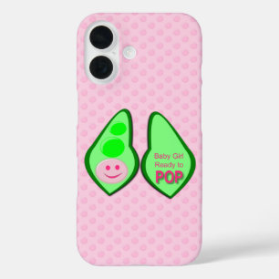 ポップする準備ができたベイビーガール ピンクのエンドウ豆 iPhone 16ケース
