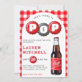 ポップする準備ができた ソーダ プライド 赤ちゃんシャワー 招待状 (正面)