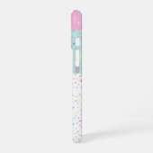 ポップでかわいいパッチワークテラゾー柄 iPhone 16ケース (左側面)