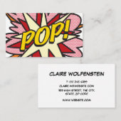 ポップでレトロな面白い漫画本です。 名刺 (正面/裏面)