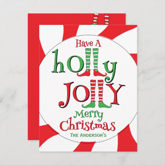 ポップで楽しいクリスマス！ シーズンカード (正面/裏面)