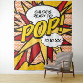 ポップで楽しいベイビーシャワーフォトブース タペストリー (インサイチュ)