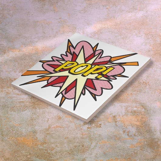 ポップで楽しいレトロコミックブックポップアート タイル