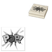 ポップで楽しいレトロコミックブックポップアート ラバースタンプ (押印)