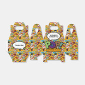 ポップで楽しい 現代のコミックスタイル ベビーシャワー フェイバーボックス (折り畳みなし)