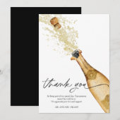 ポップなカップルのエンゲージメント感謝カード サンキューカード (正面/裏面)