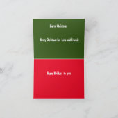 ポップなクリスマス ペッパーミント カード (内部)