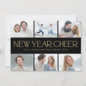 ポップなコラージュ お正月 フォト カード (正面)