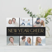 ポップなコラージュ お正月 フォト カード (スタンド正面)