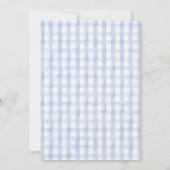 ポップなソーダボトル 青いリボン 赤ちゃんのお祝い 招待状 (裏面)