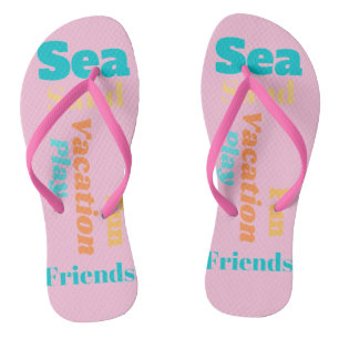 ポップなタイポグラフィの遊び心あふれるサマー  ビーチサンダル