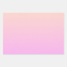 ポップなバブルガム＆ソフトピーチジオメトリック ラッピングペーパーシート