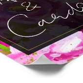 ポップなピンクパープル華やかなギフトカード テーブルサイン ポスター (角)