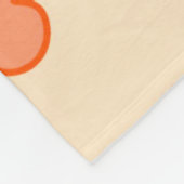 ポップなピンク＆オレンジの花柄 レトロ、ポジティブ、 フリースブランケット (角)