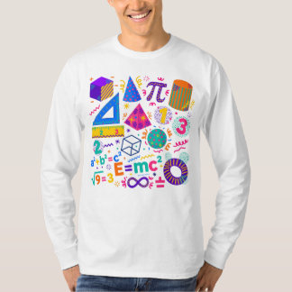 ポップな数学レインボー Tシャツ