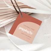 ポップのためのシックな感謝してい桃テラコッタアーチ フェイバータグ