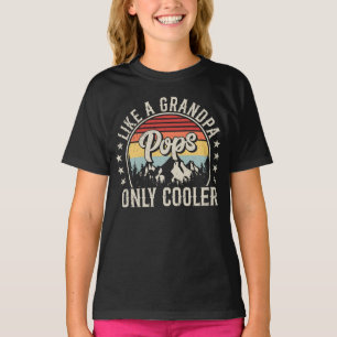 ポップのようなグランドパのみクールレトロ女の子 Tシャツ