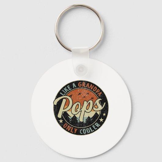 ポップのようなグランドパのみクールヴィンテージレトロ キーホルダー (正面)