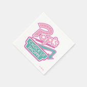 ポップのチョックライトショップピンクロゴ スタンダードカクテルナプキン (角)