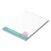 ポップのチョックライトショップピンクロゴ ノートパッド (回転)