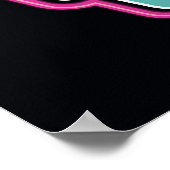 ポップのチョックライトショップピンクロゴ ポスター (角)