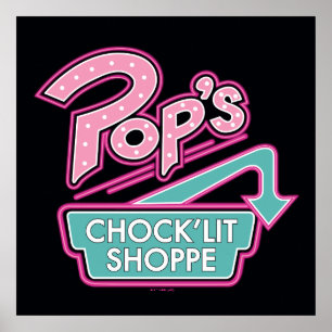 ポップのチョックライトショップピンクロゴ ポスター