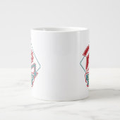 ポップのチョックライトショップレッドロゴ ジャンボコーヒーマグカップ (正面)