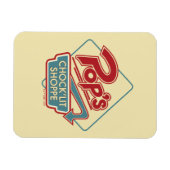 ポップのチョックライトショップレッドロゴ マグネット (横)