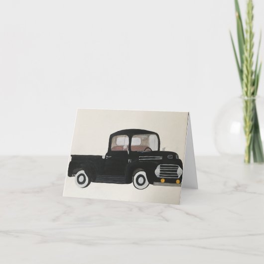 ポップのトラック、小型、4インチx 5.6インチカード サンキューカード (正面)