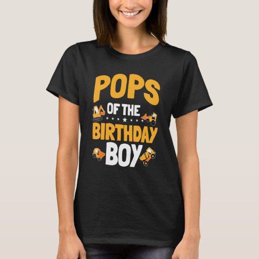 ポップの誕生日少年建築労働者の日 Tシャツ (正面)