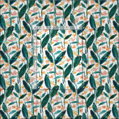 ポップはの極楽鳥熱帯水彩画ボップを踊ります ファブリック (タイル)