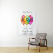 ポップアイス クリーム グラデーション ピンク ベイビー シャワー タペストリー (インサイチュ)