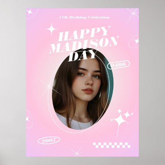 ポップアイドル誕生日ファンカフェスタイルポスター ポスター (正面)