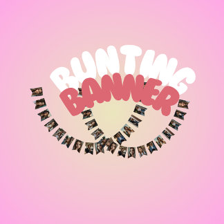 ポップアイドル誕生日ファンカフェスタイル写真 バンティングフラッグ