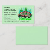 ポップアップキャンピングカートレーラーの接触か名刺! コーリングカード (正面/裏面)