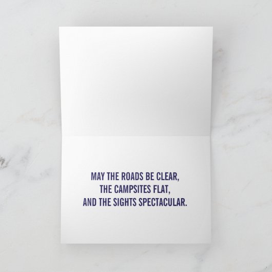 ポップアップテント付きキャンピングバン オーダーメイドテキスト カード (内部)