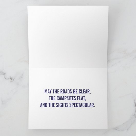 ポップアップテント付きキャンピングバン オーダーメイド テキスト カード (内部)