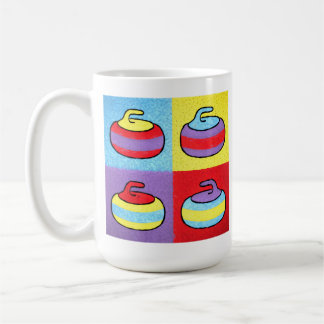 ポップアートがロックするカーリングデザイン コーヒーマグカップ