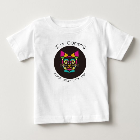ポップアートねこ ベビーTシャツ (正面)