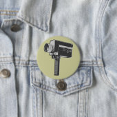 ポップアートのすごい8映画用カメラ 缶バッジ (インサイチュ)