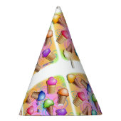 ポップアートのアイスクリームコーン パーティーハット (右)