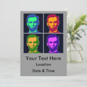 ポップアートのアブラハム・リンカーン４ 招待状 (スタンド正面)