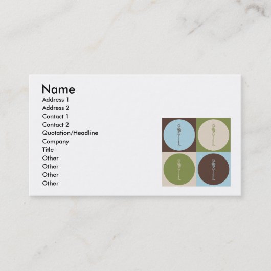 ポップアートのカイロプラクティック 名刺 (正面)