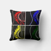 ポップアートのギター クッション (裏面)